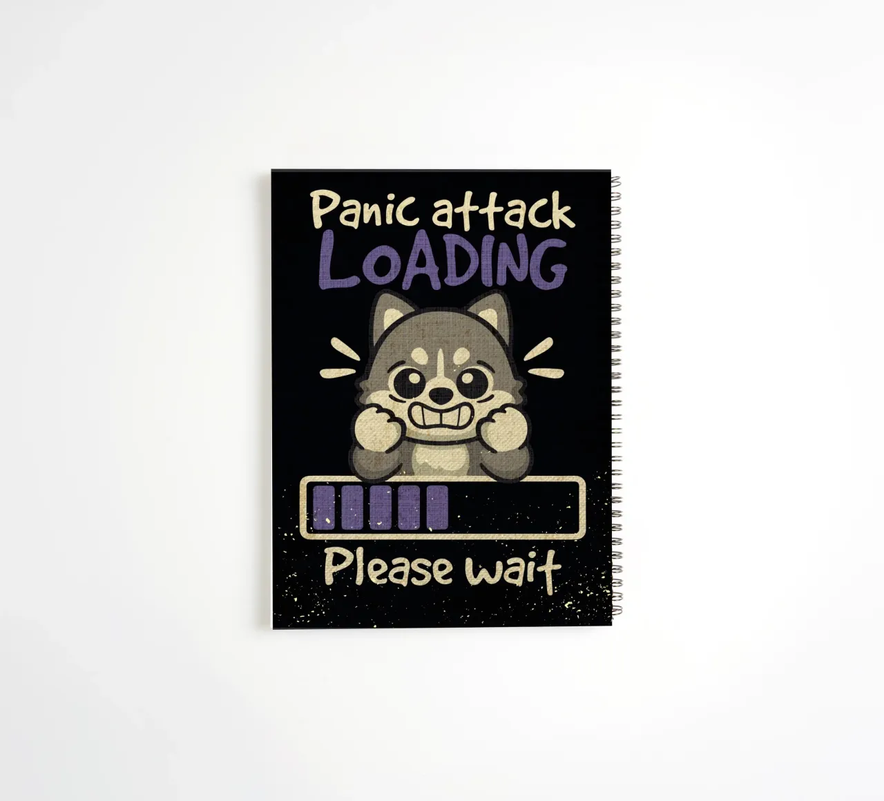 Panic attack loading spiral notebook by Andrew S Morrison
