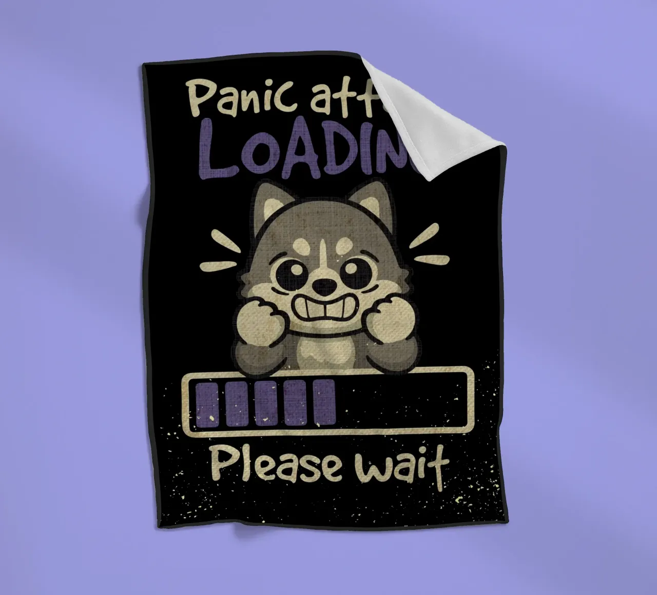 Panic attack loading fleece blanket by Andrew S Morrison