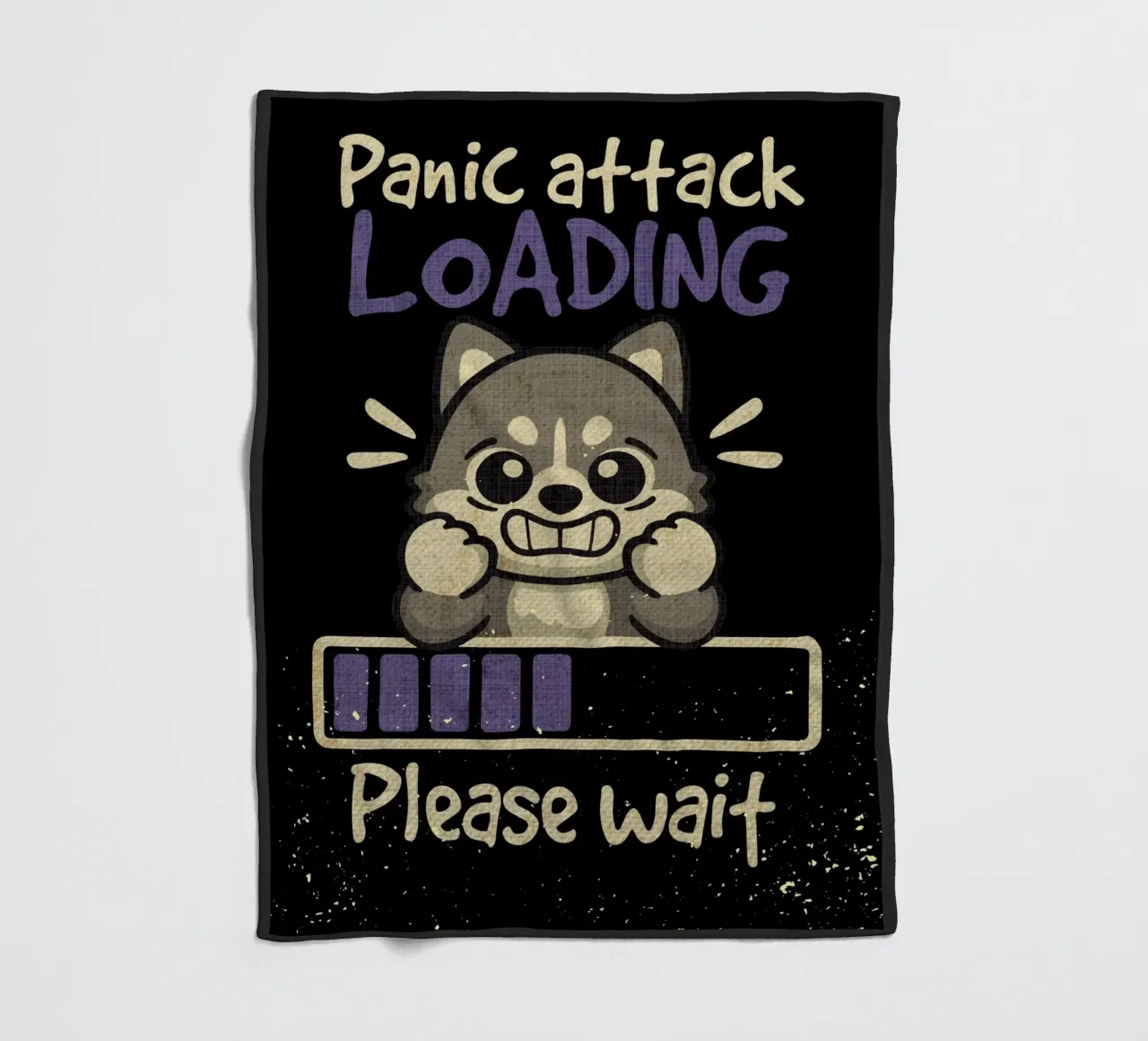 Panic attack loading fleece blanket by Andrew S Morrison