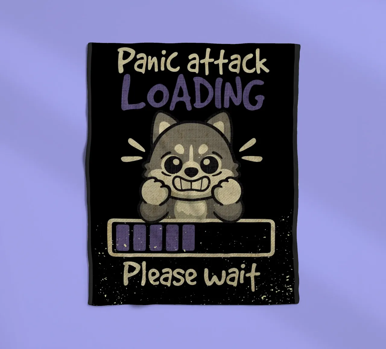 Panic attack loading fleece blanket by Andrew S Morrison