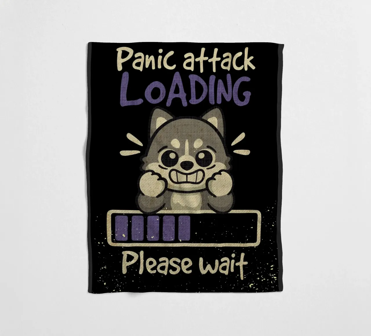 Panic attack loading fleece blanket by Andrew S Morrison