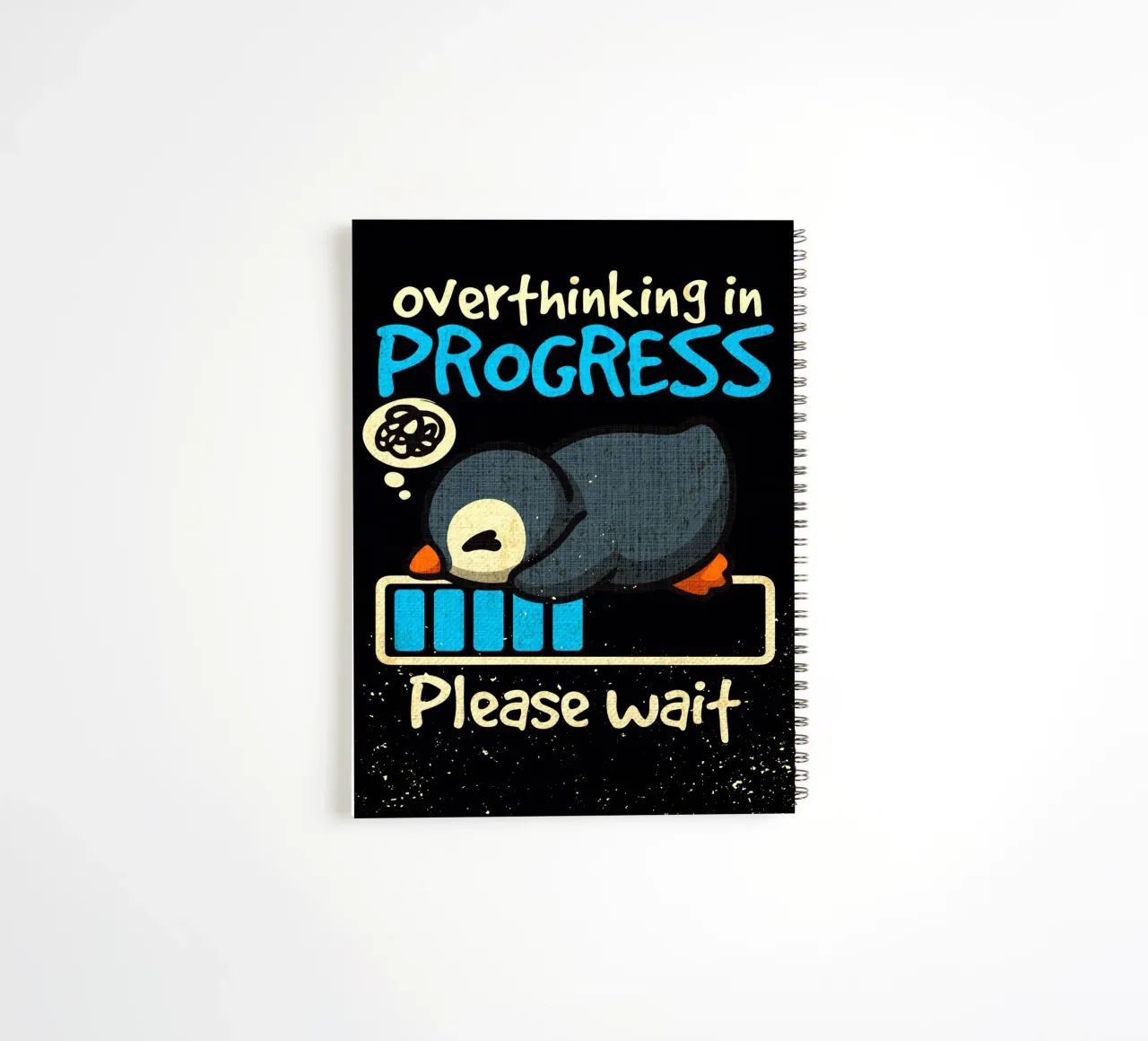 overthinking in progress spiral notebook by Andrew S Morrison