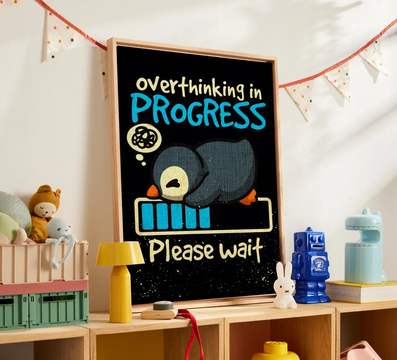 overthinking in progress canvas by Andrew S Morrison