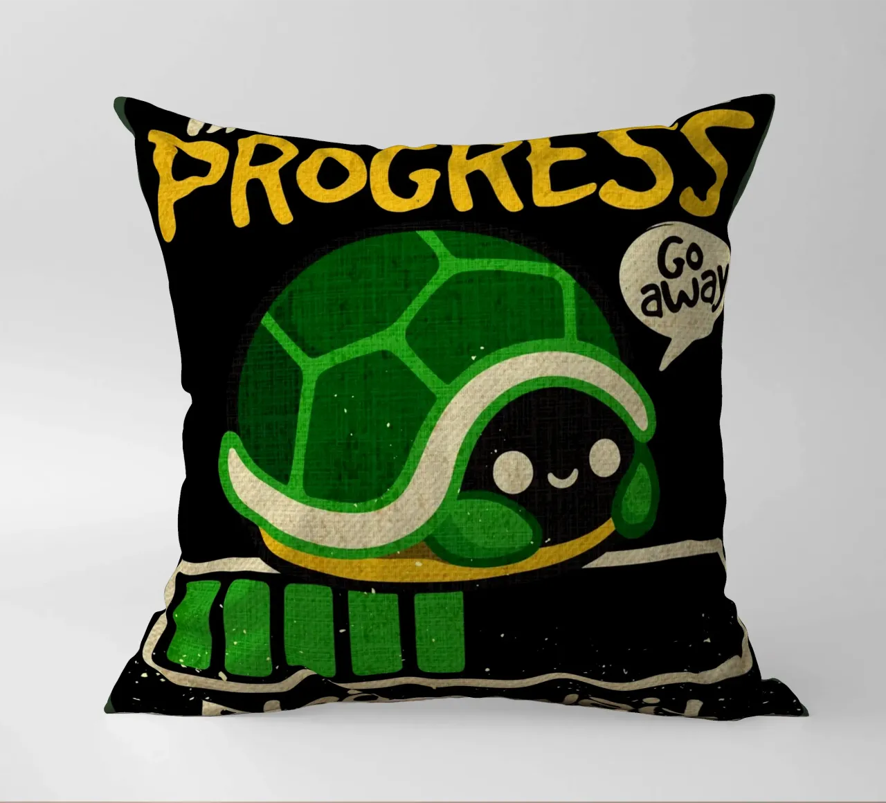 Introverting in progress decorative cushion by Andrew S Morrison