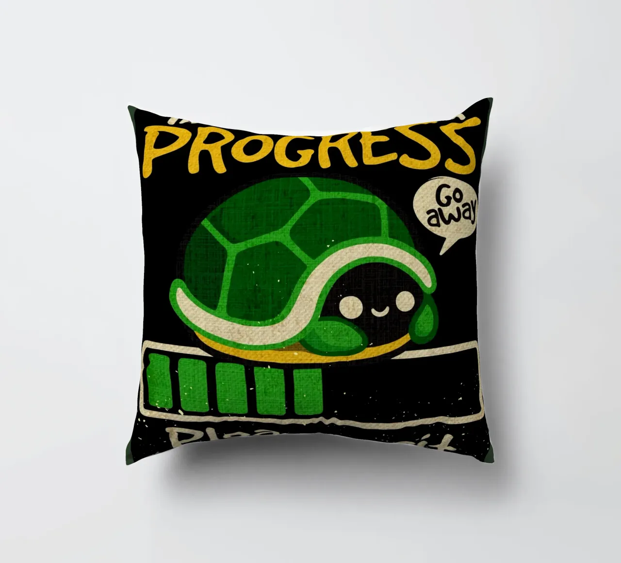 Introverting in progress decorative cushion by Andrew S Morrison