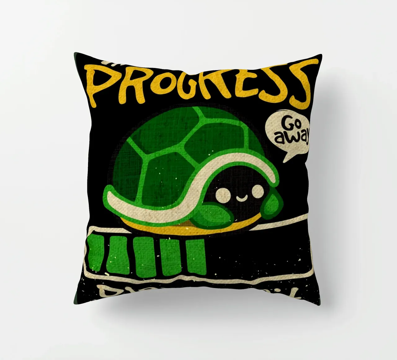 Introverting in progress decorative cushion by Andrew S Morrison