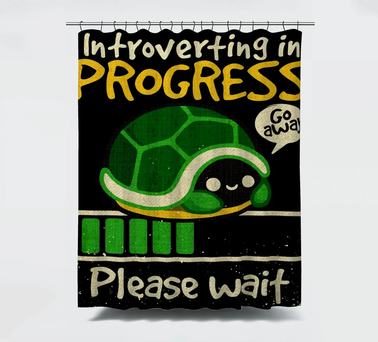 Introvert bezig douchegordijn van Andrew S Morrison