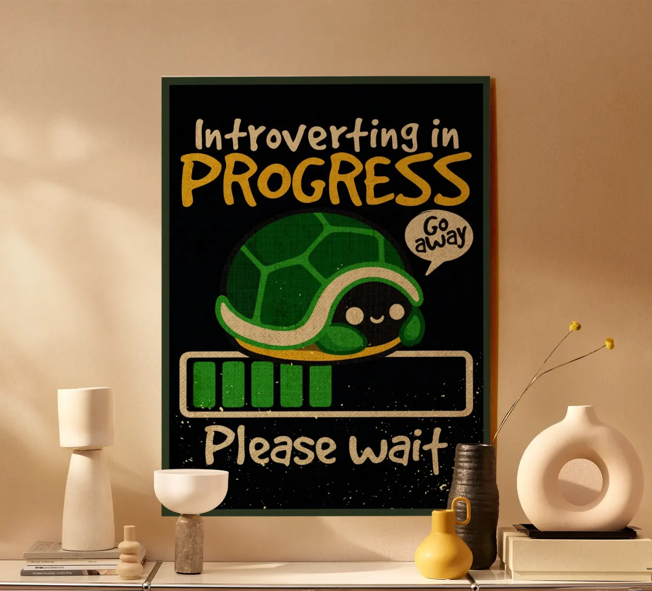 Introvert bezig acryl van Andrew S Morrison