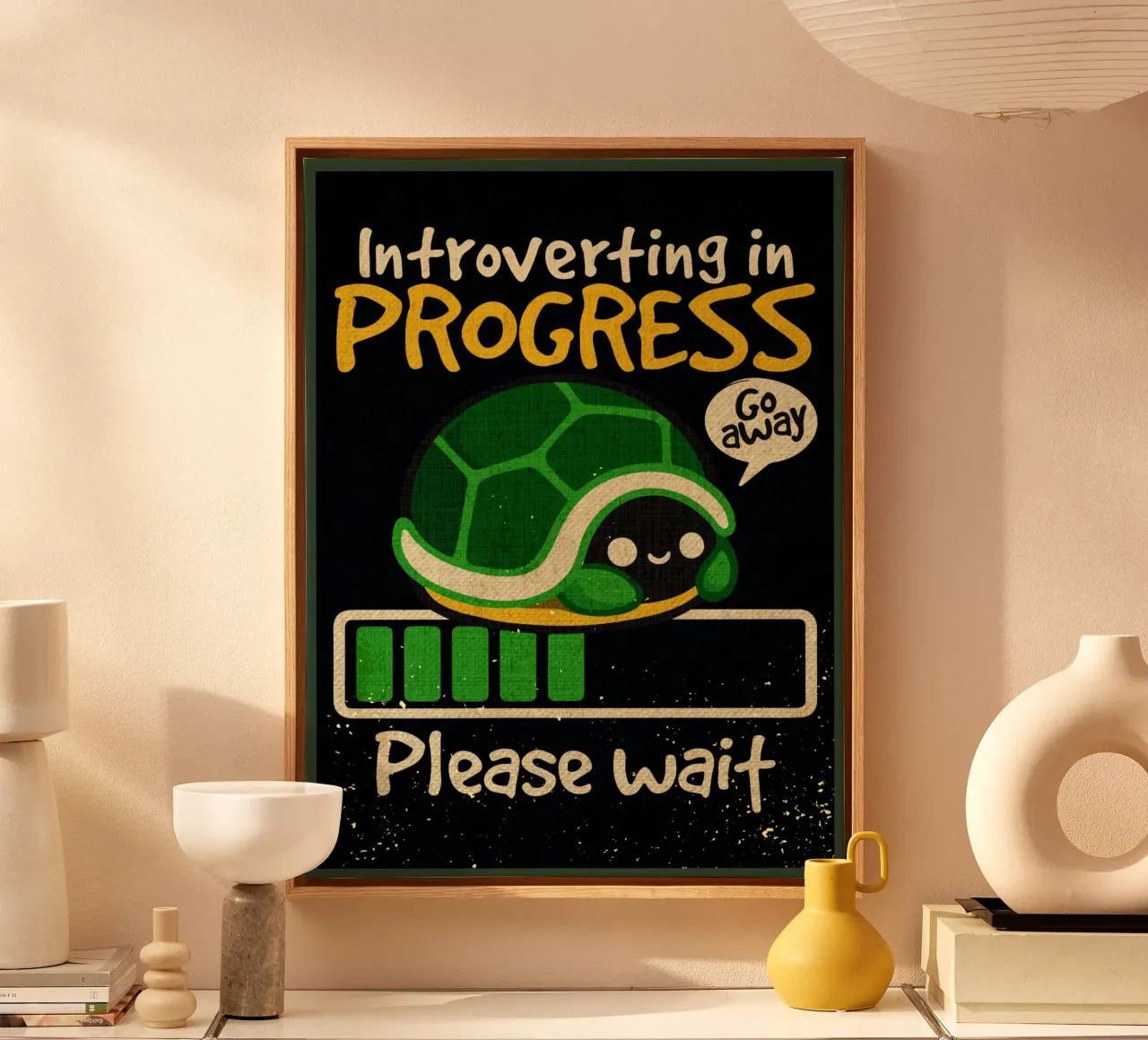 Introvert bezig canvas van Andrew S Morrison