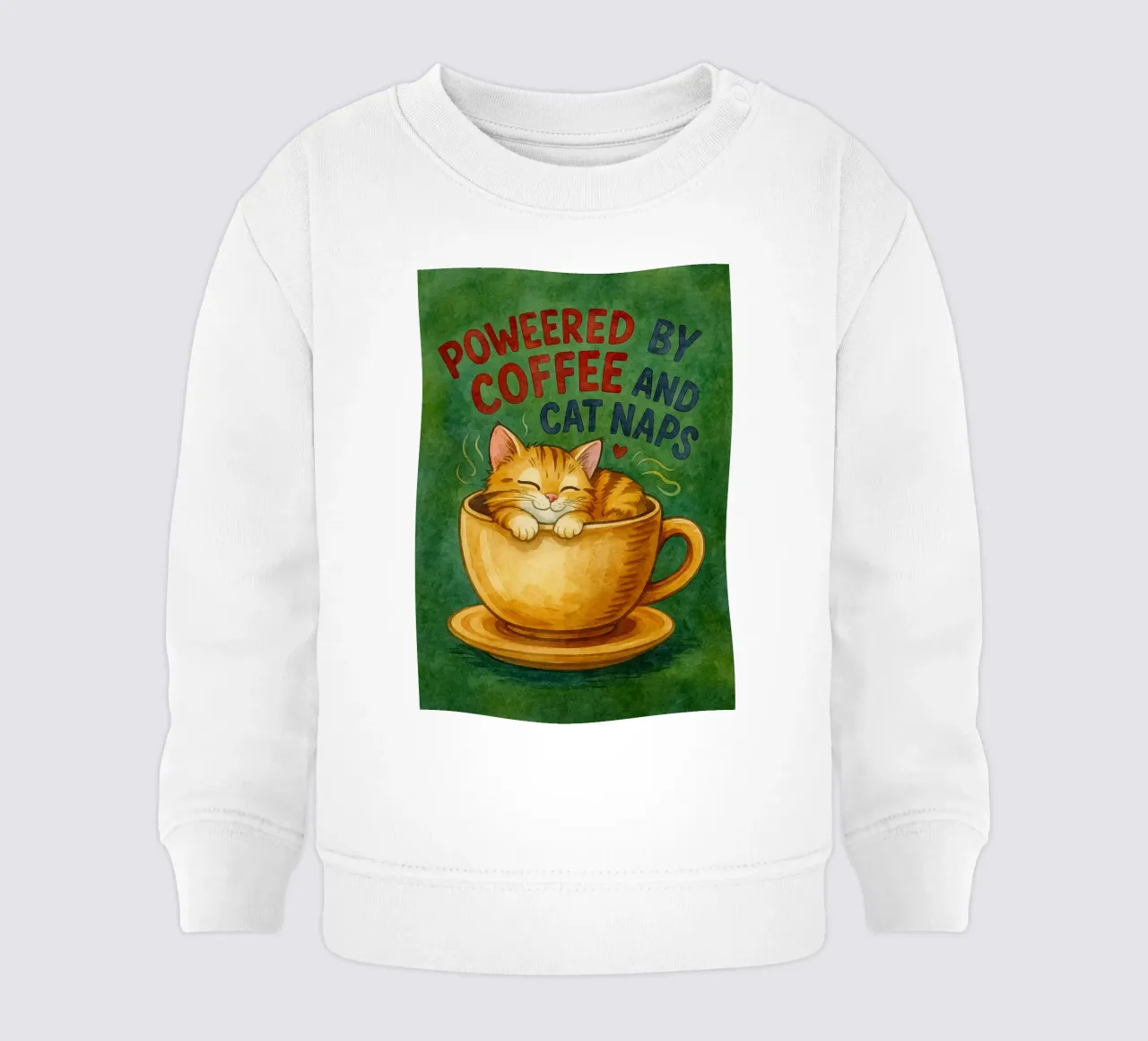 caffè gatto divertente felpa neonato da Mirage