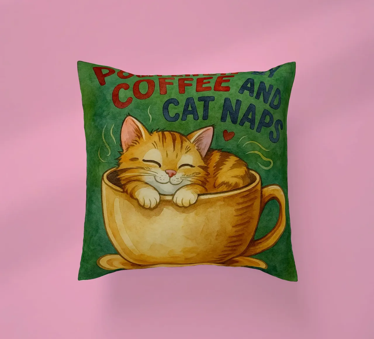 caffè gatto divertente cuscino da Mirage