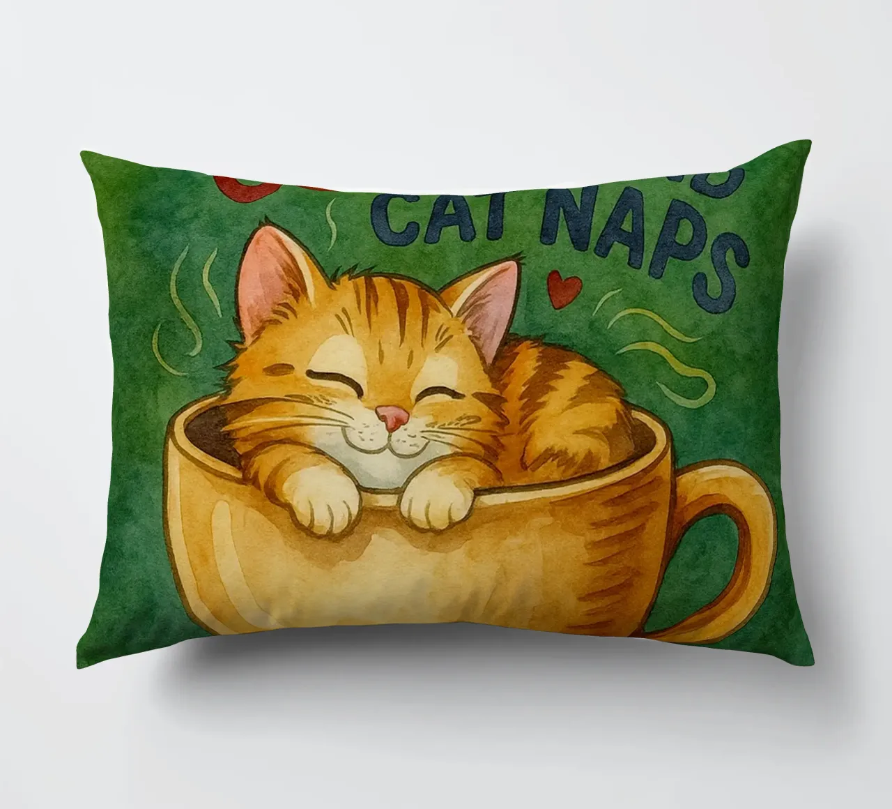caffè gatto divertente cuscino da Mirage