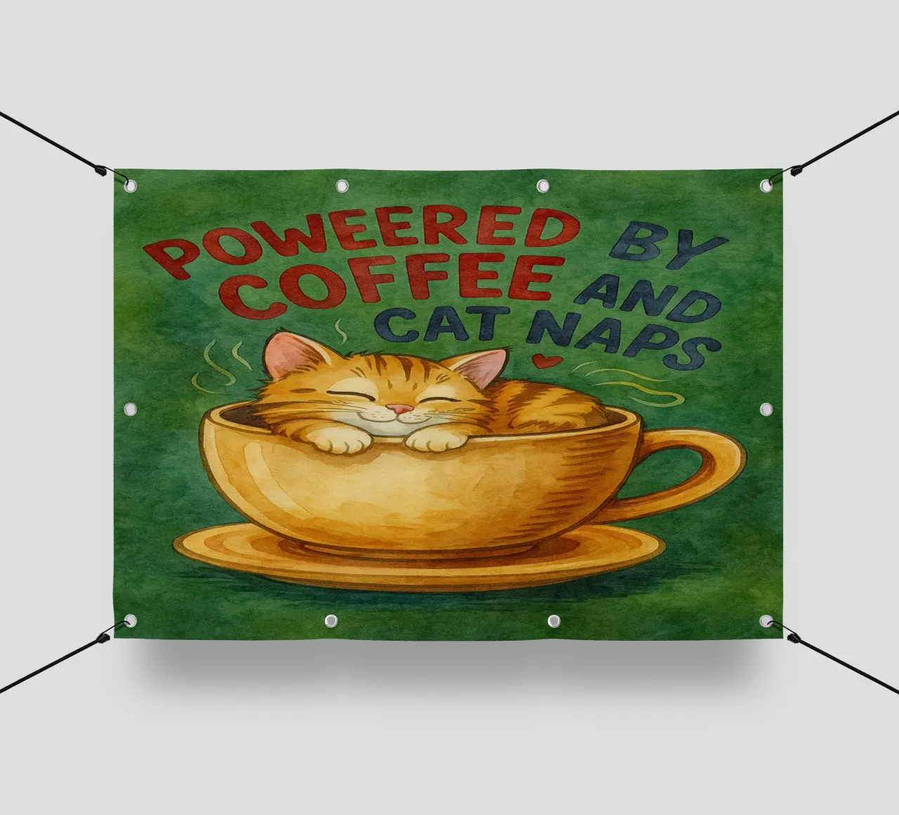 funny cat coffee pvc cover by Mirage