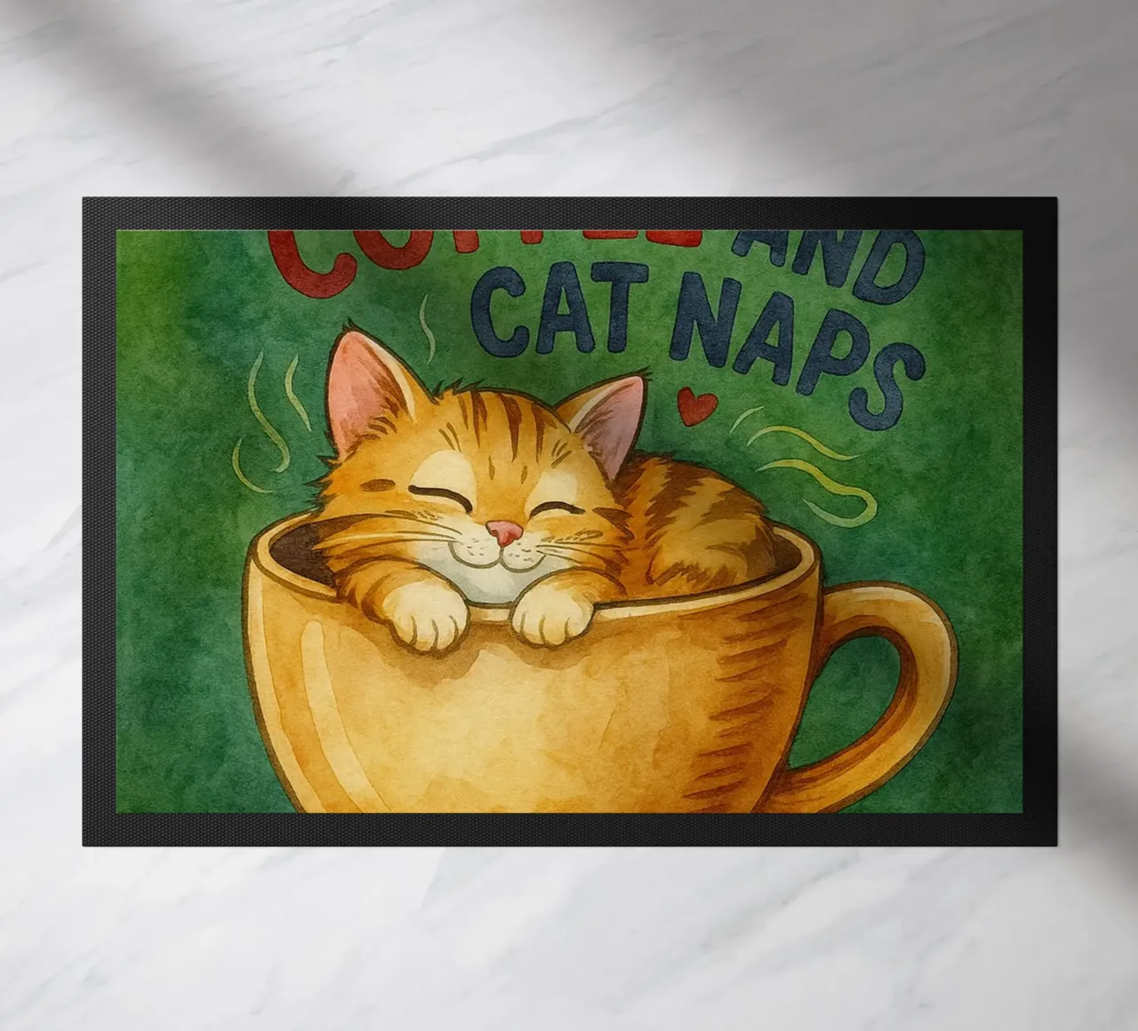 caffè gatto divertente zerbino da Mirage