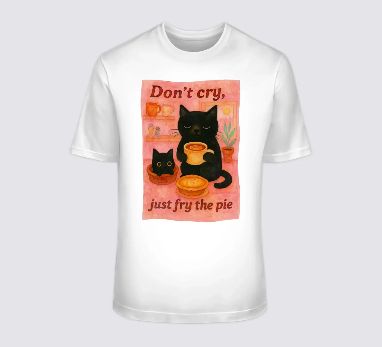 gatto divertente non piangere t-shirt da Mirage