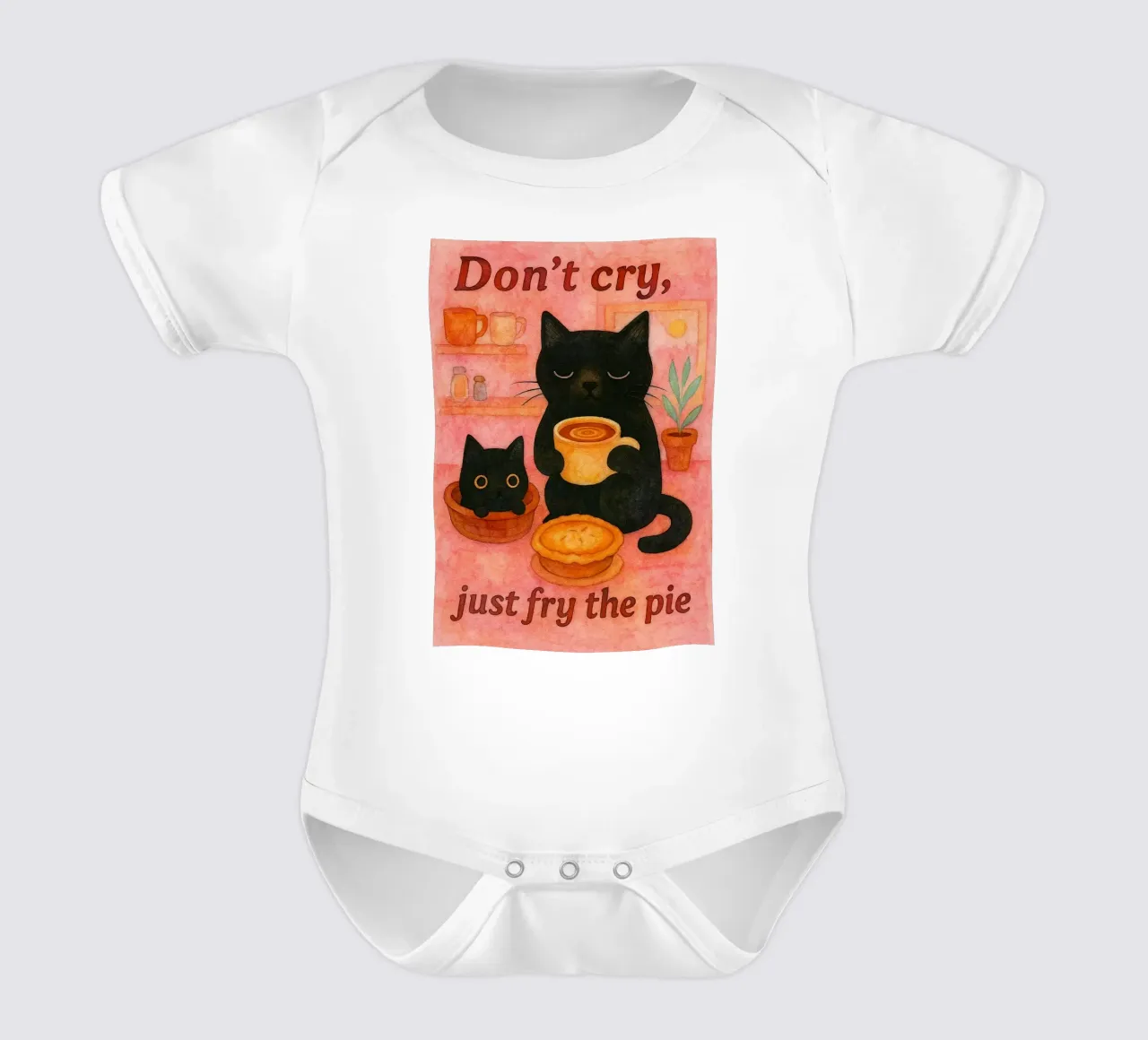Lustige Katze weint nicht Kurzarm Babybody von Mirage