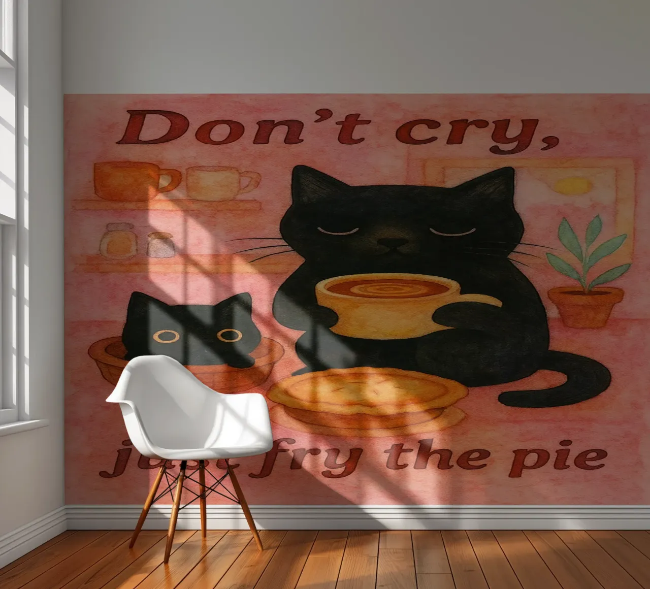 drôle de chat qui ne pleure pas papier peint photo de Mirage