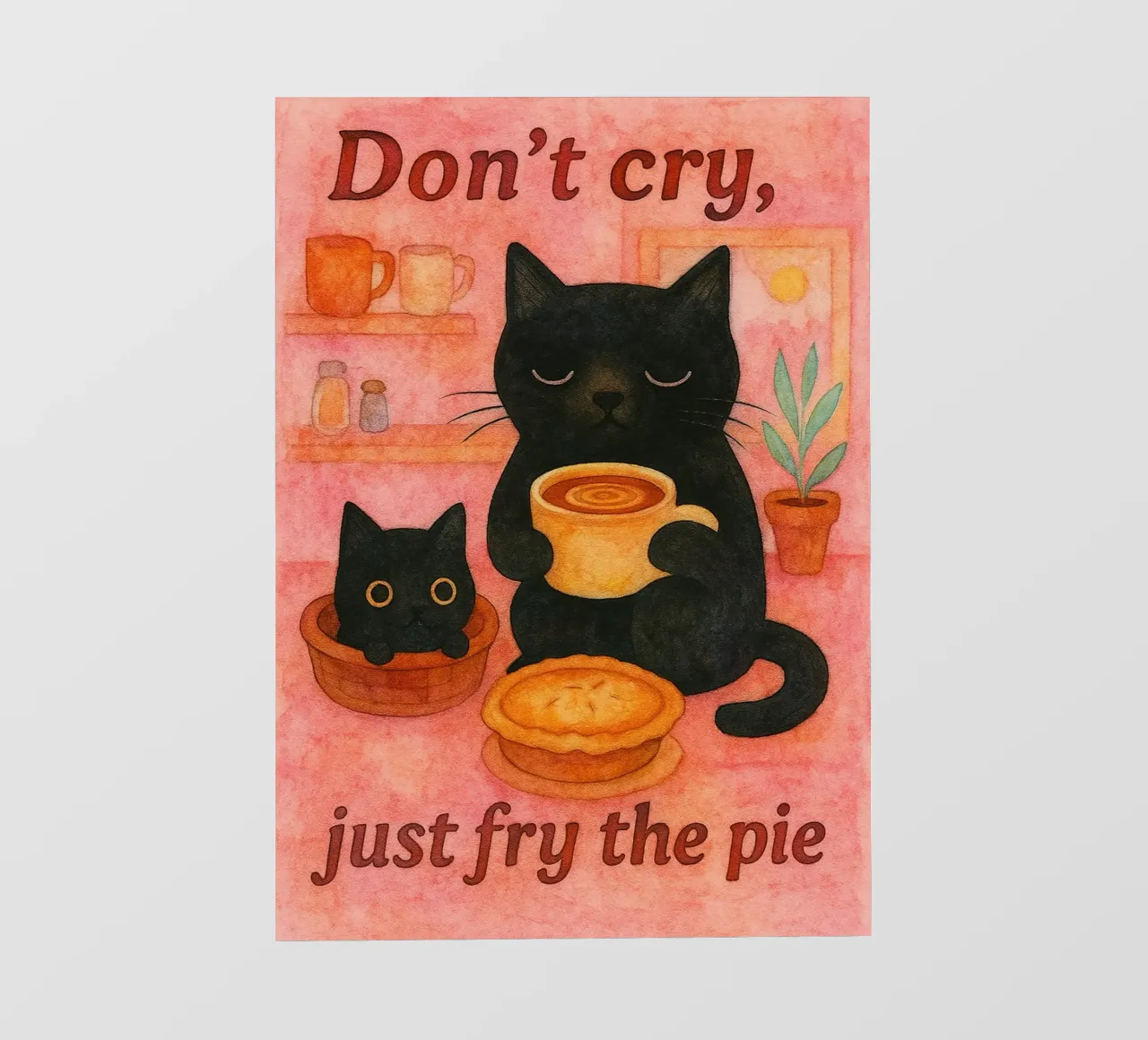 funny cat dont cry pvc cover by Mirage