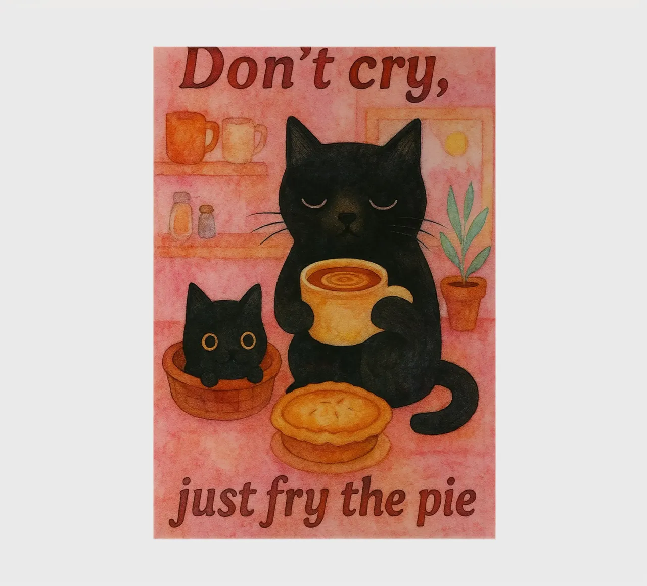 funny cat dont cry notebook by Mirage
