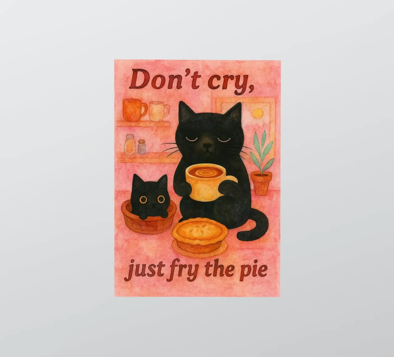 funny cat dont cry sticker by Mirage