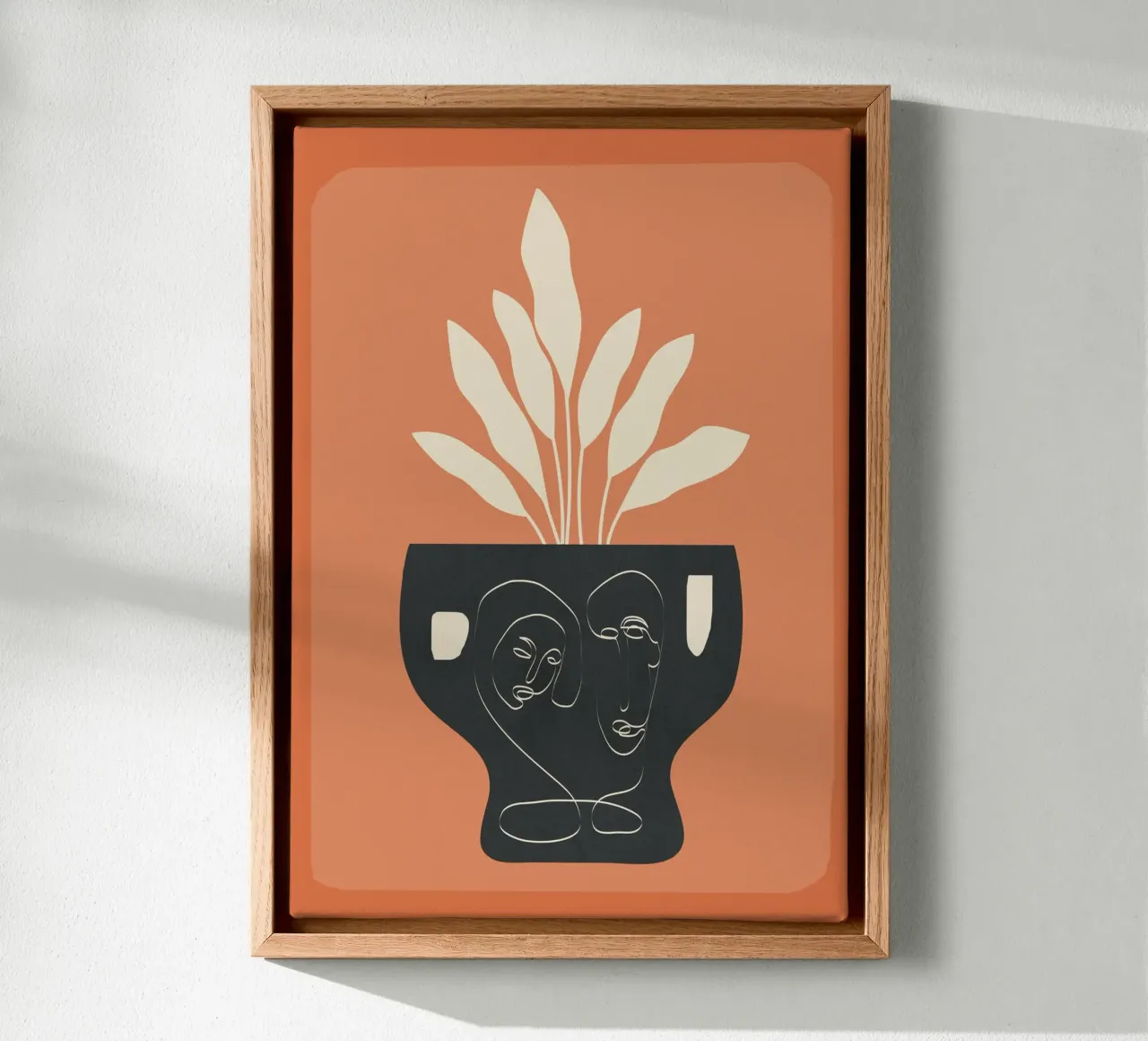 Vase Decoration Design 2 canvas with Floater frame by cityart