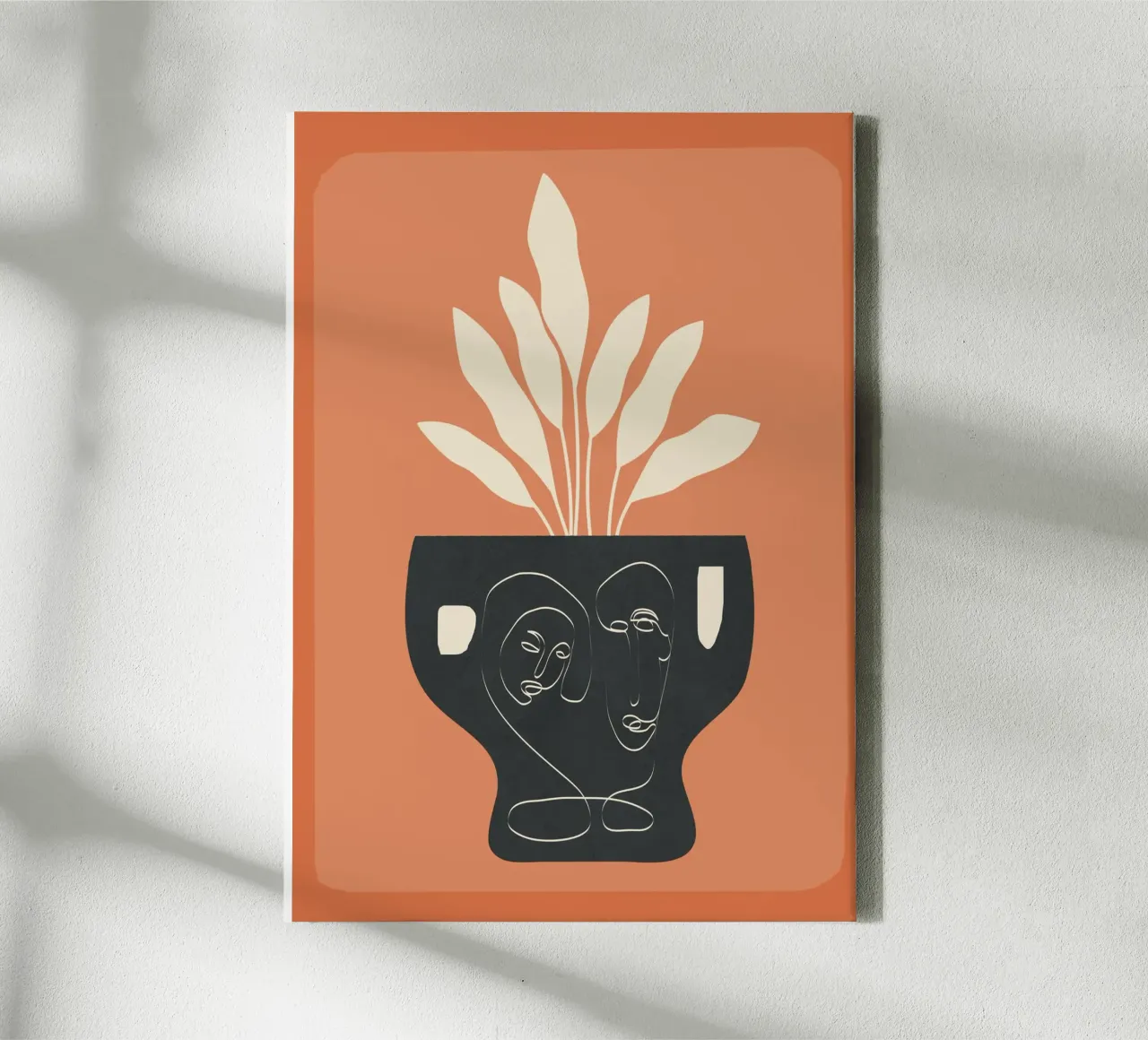 Vase Decoration Design 2 canvas with Floater frame by cityart