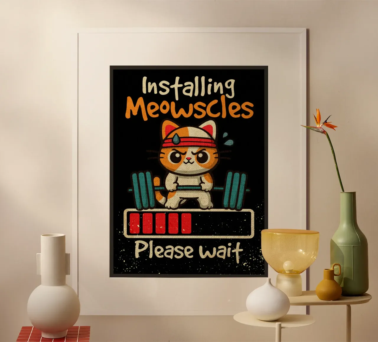 Installing meowscles hahnemühle by Andrew S Morrison
