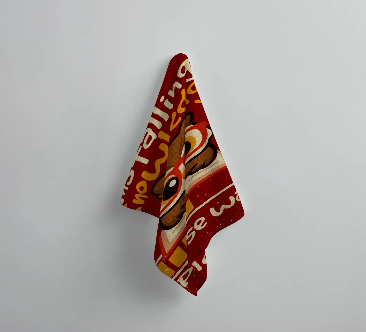 Installing knowledge owl towel by Andrew S Morrison