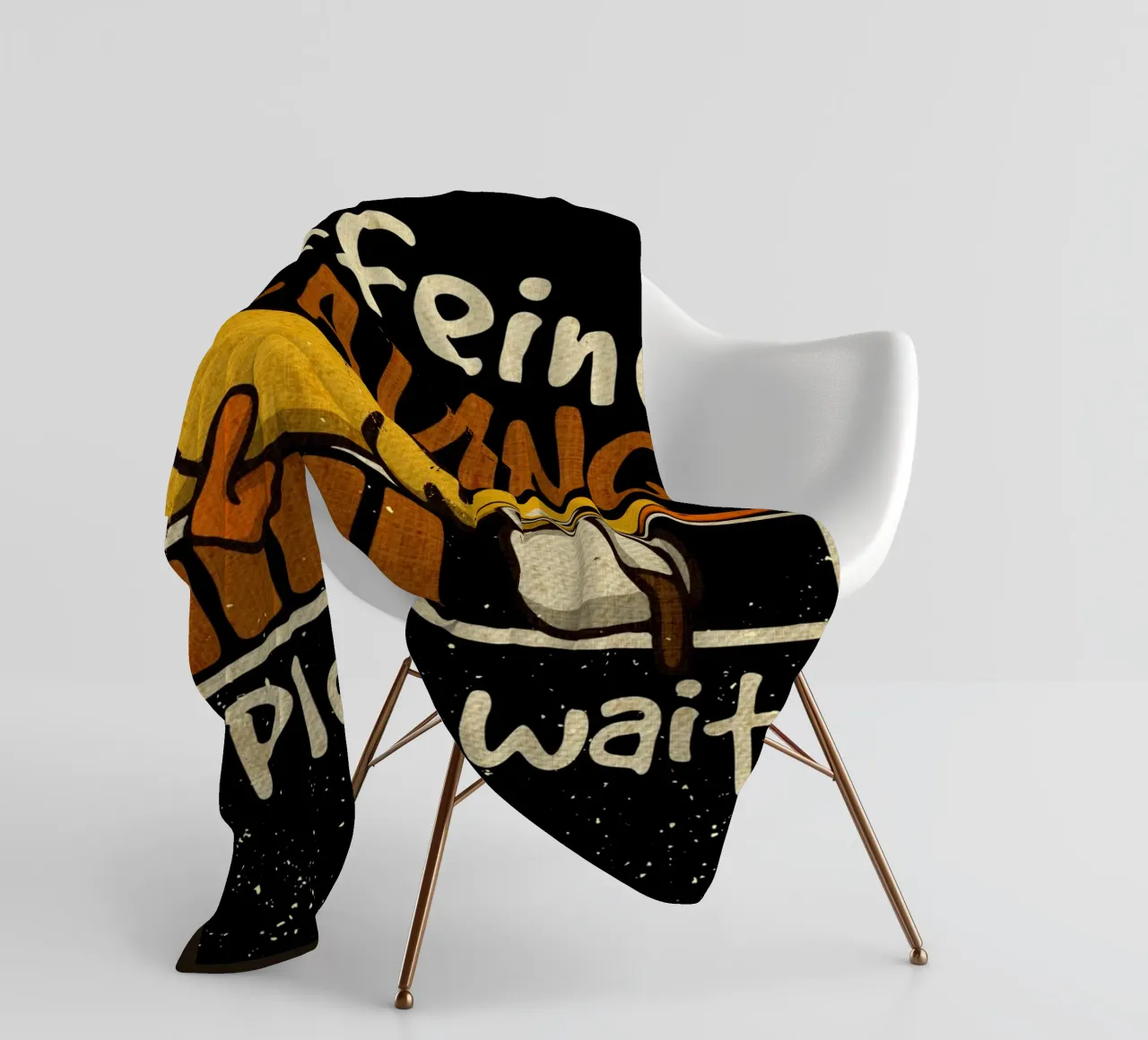 Caffeine loading duck fleece blanket by Andrew S Morrison