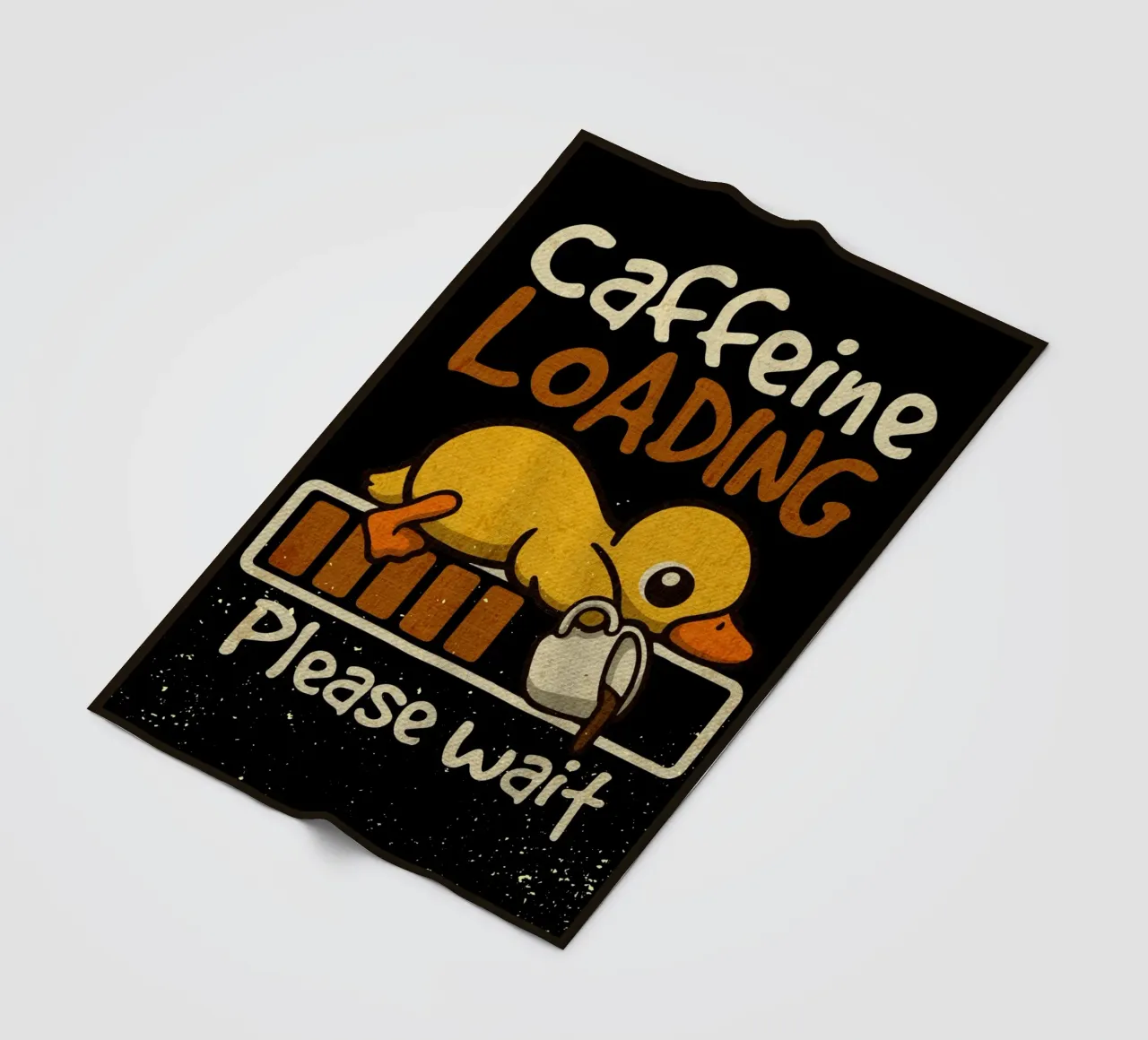 Caffeine loading duck fleece blanket by Andrew S Morrison