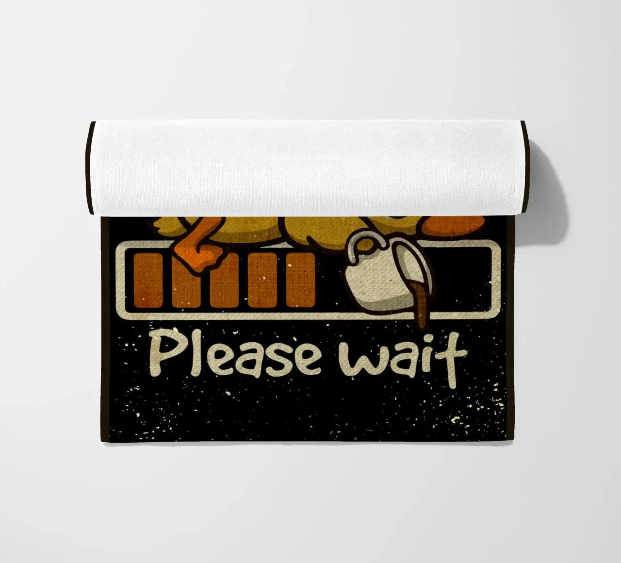 Caffeine loading duck beach towel by Andrew S Morrison