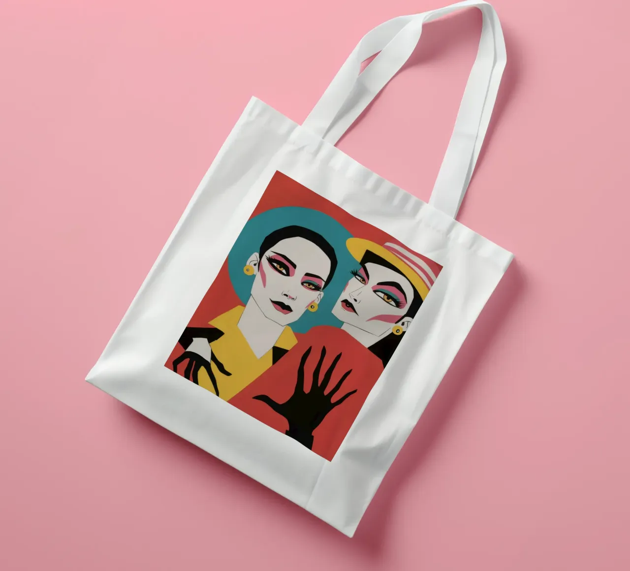 Legame cremisi noir borsa in juta da Dream Gesso