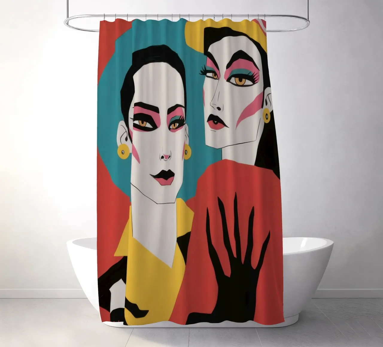 Legame cremisi noir tenda da doccia da Dream Gesso