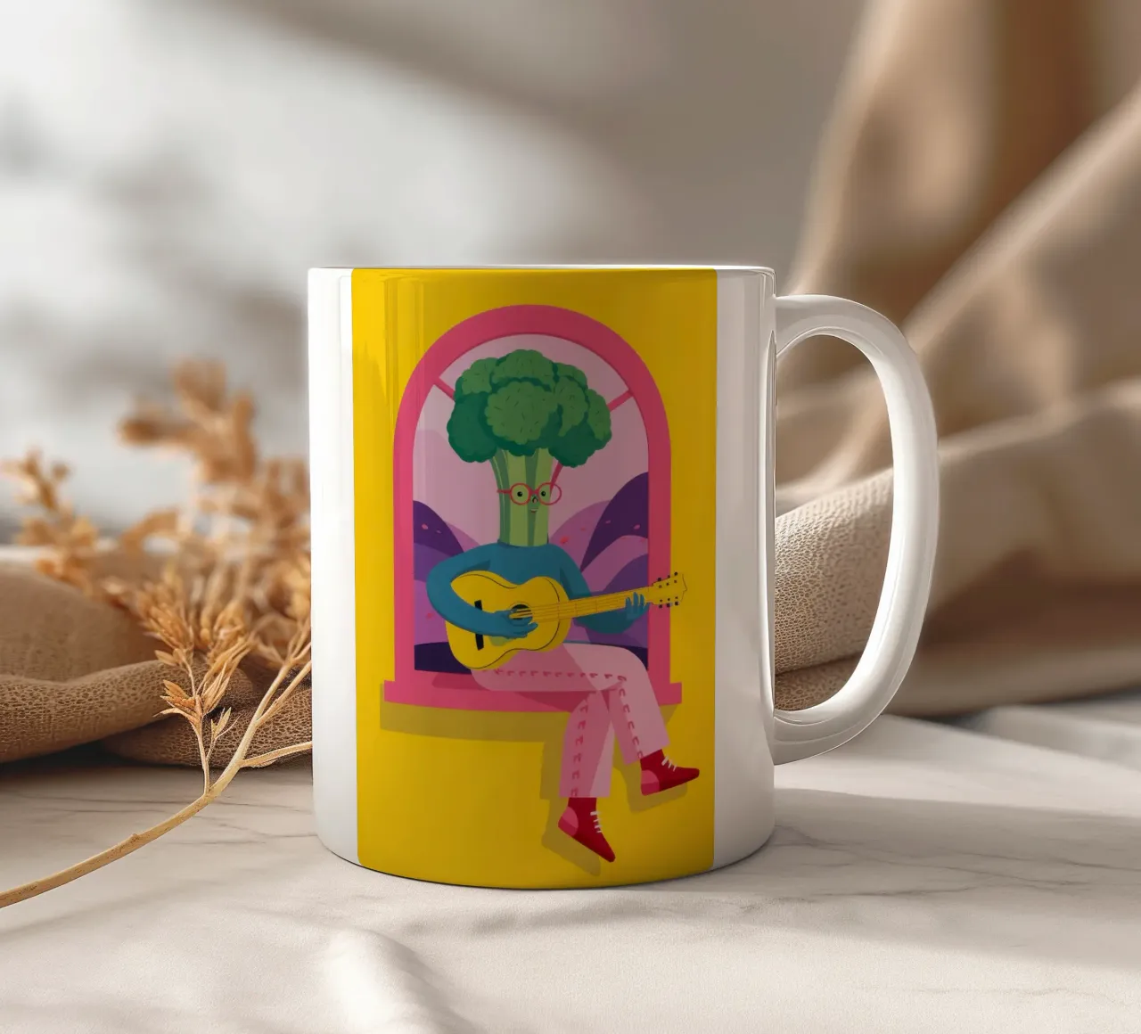 Broccoli Serenade Song tazza in ceramica da Rain Balance