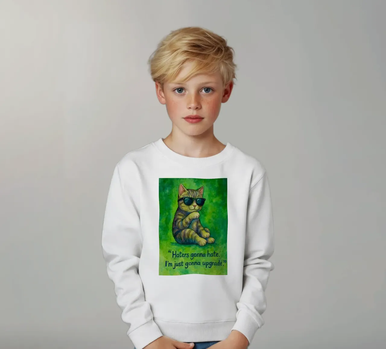 funny cat haters gonna hate sudadera para niño de Mirage