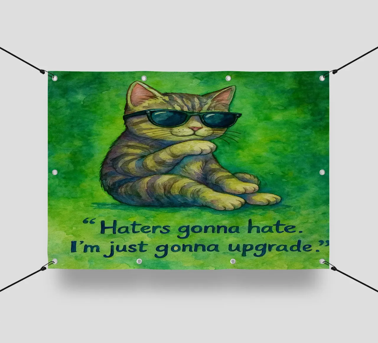funny cat haters gonna hate pvc cover by Mirage