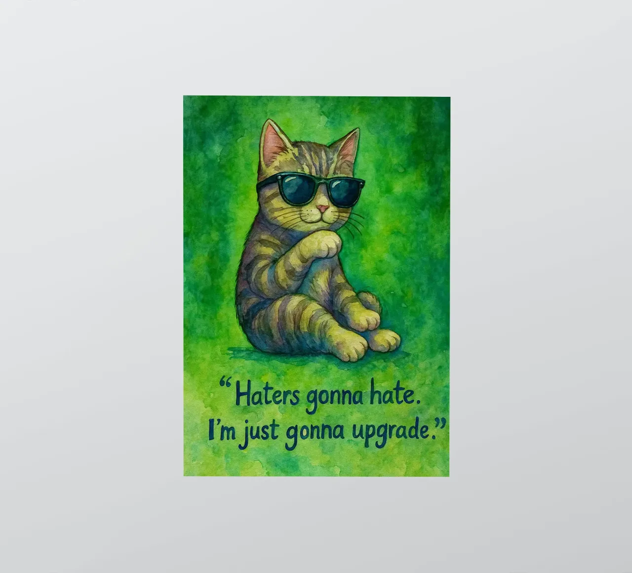 funny cat haters gonna hate sticker by Mirage