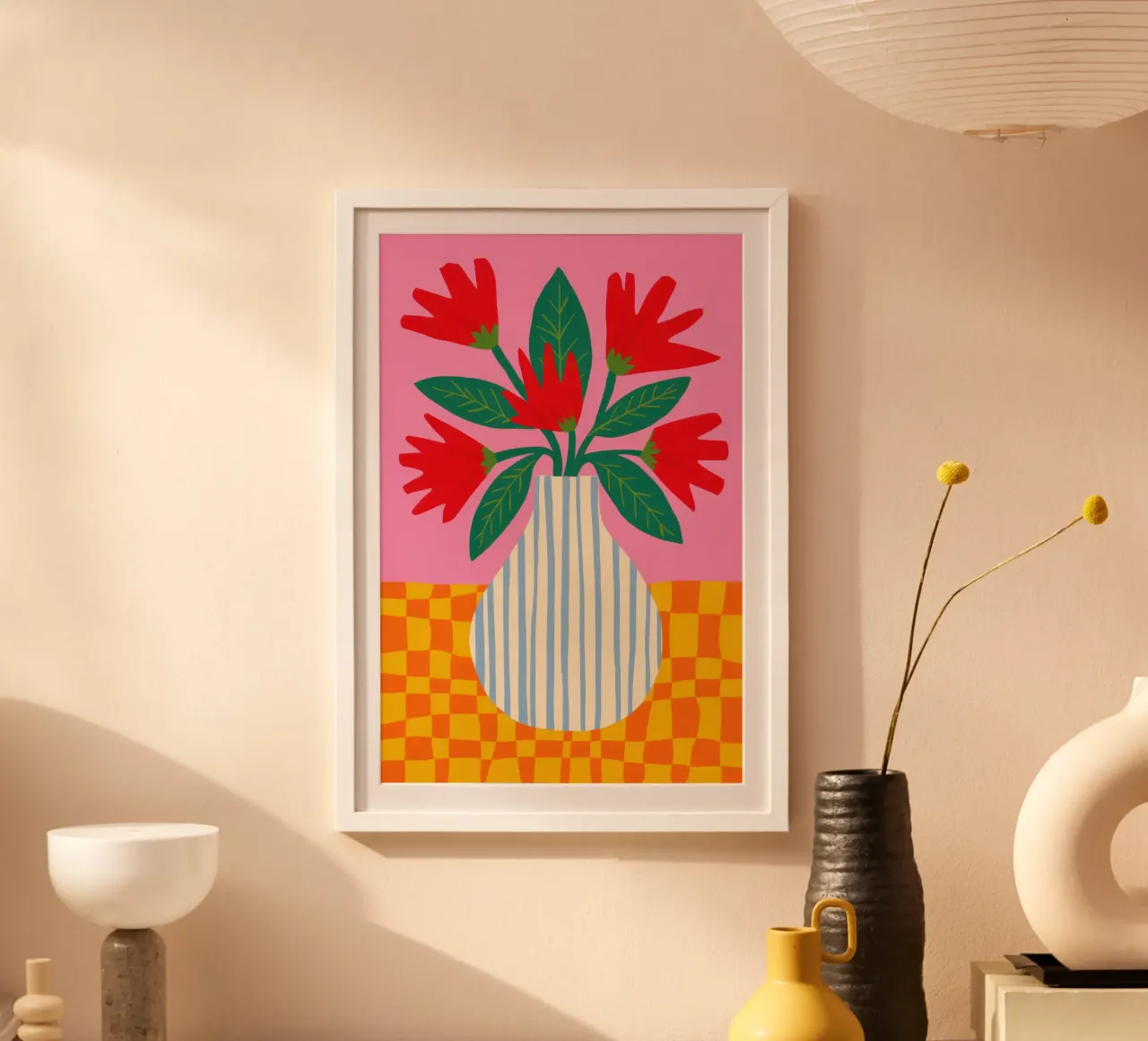 Poppy Stripe Panache hahnemühle by Monuments Fire