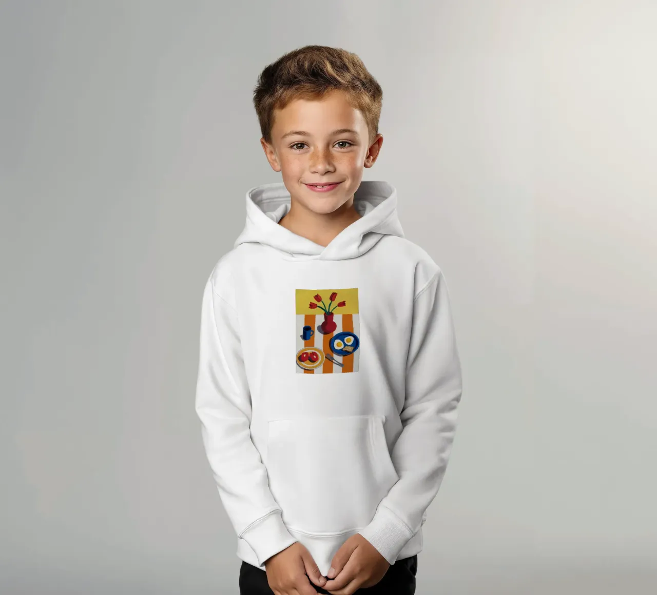 Breakfast in Bloom kids hoodie by Mythy Brush