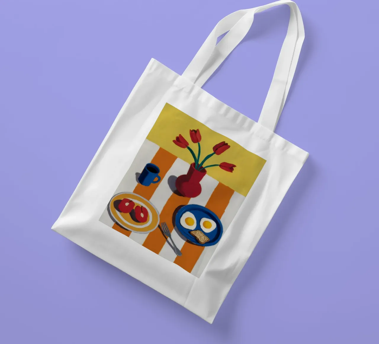 Colazione in fiore borsa in juta da Mythy Brush
