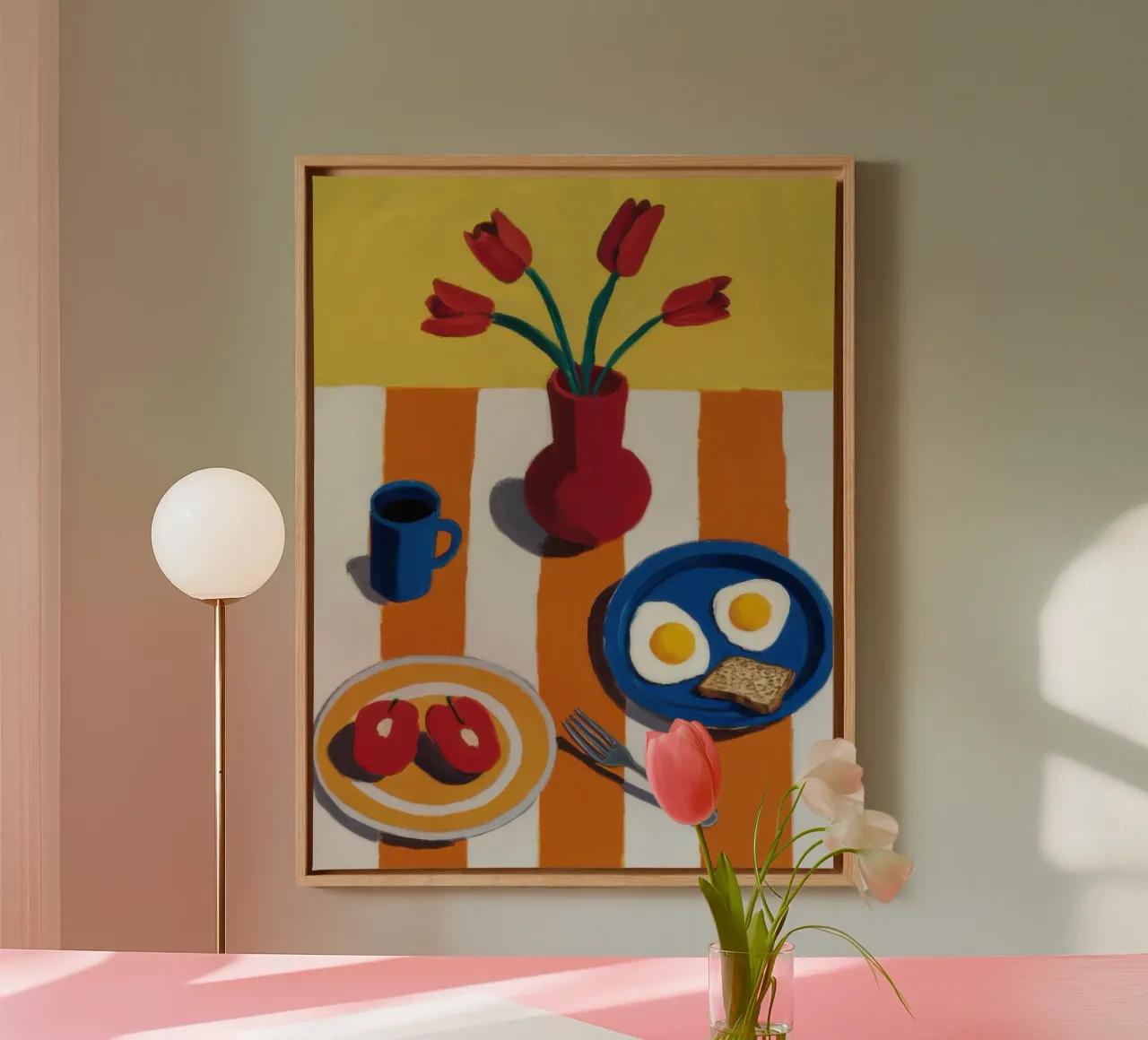 Breakfast in Bloom canvas by Mythy Brush