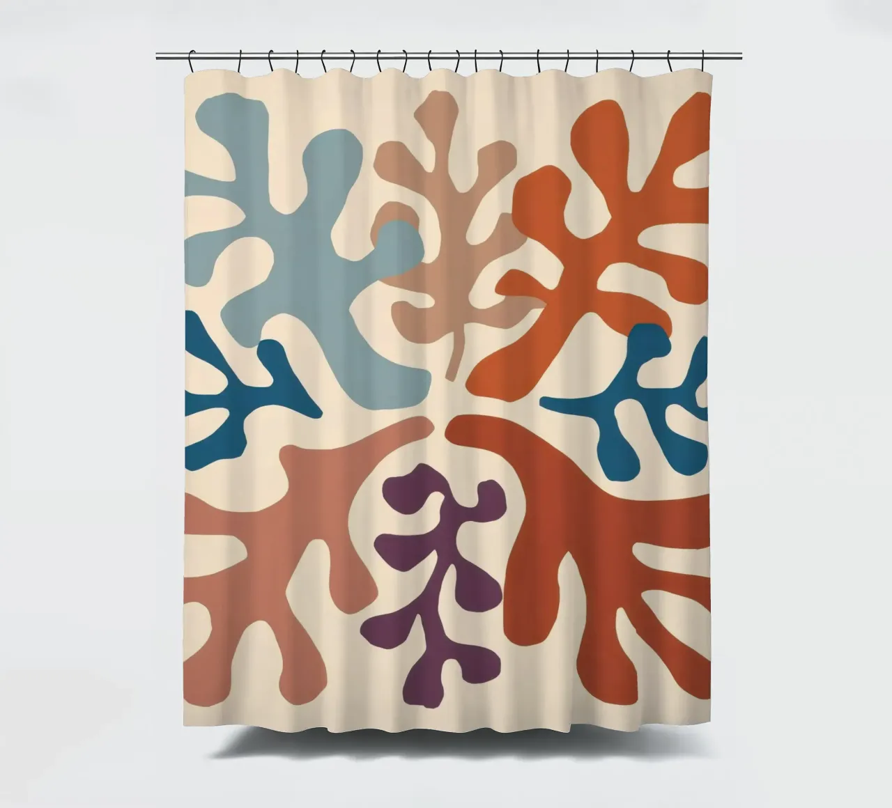 Coral Reef Leaves shower curtain by Reds Jays