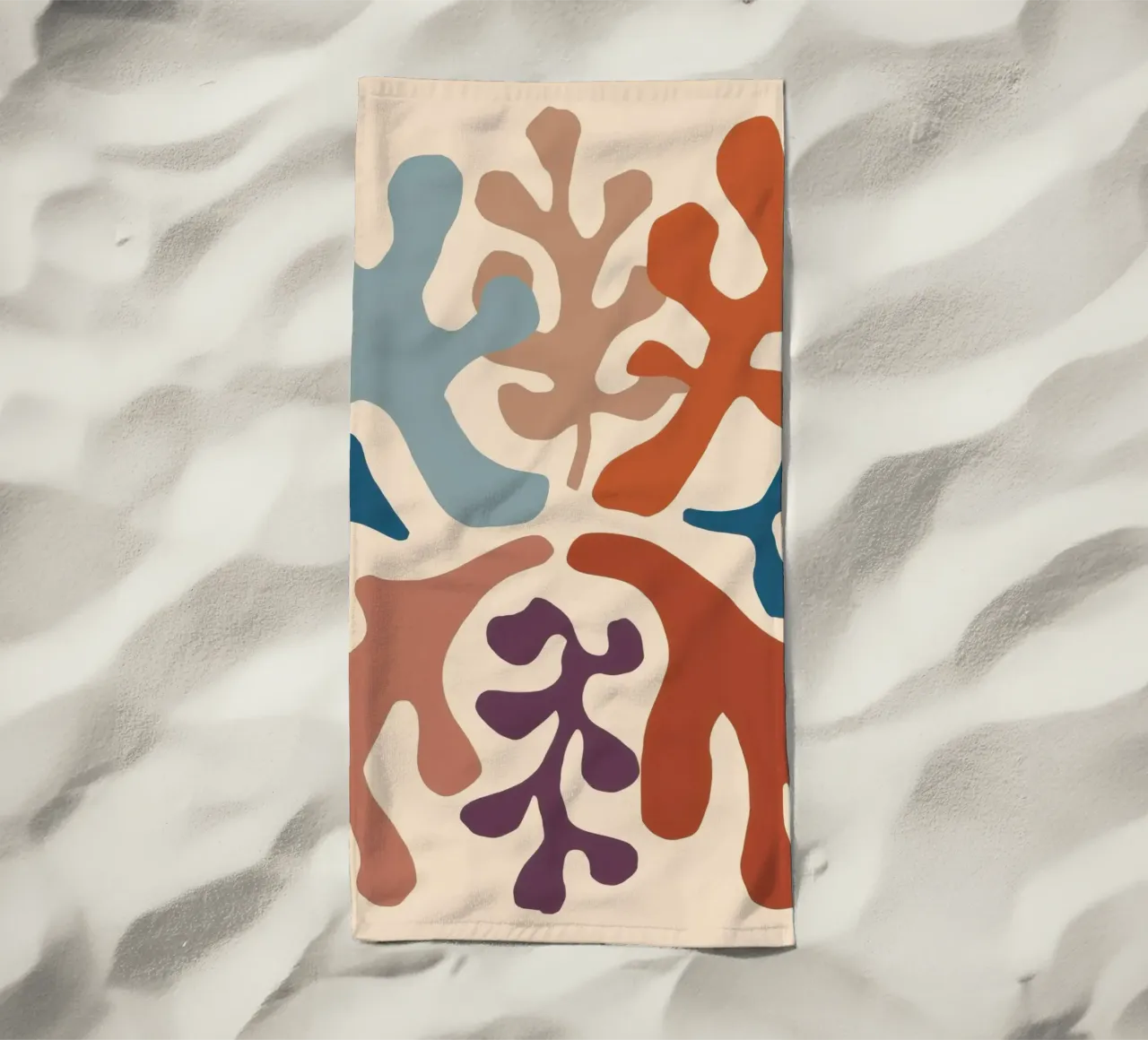 Coral Reef Leaves beach towel by Reds Jays