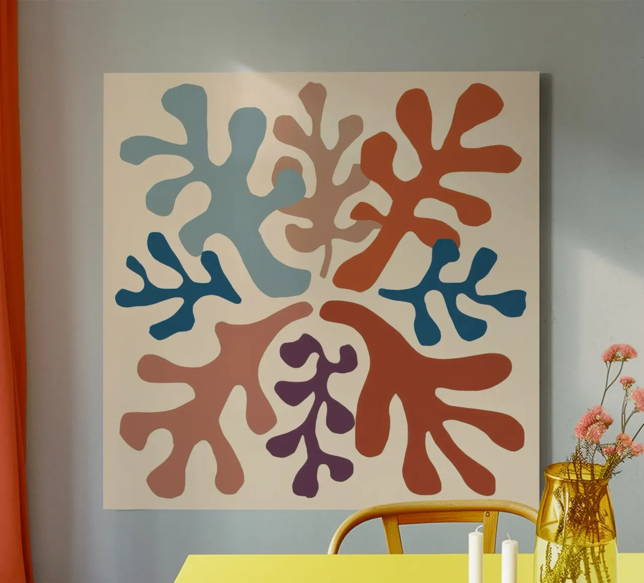 Coral Reef Leaves canvas by Reds Jays