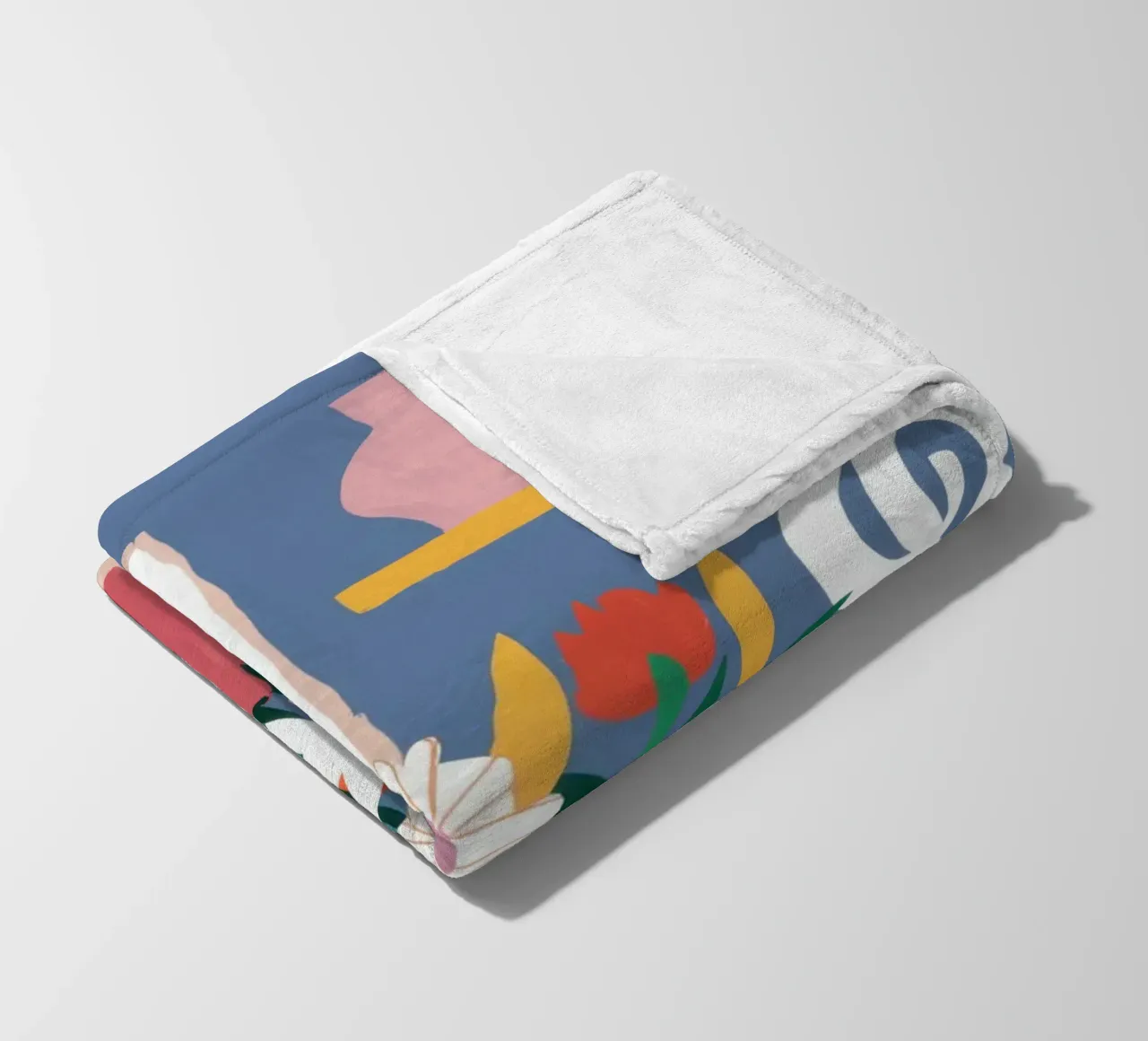 Cubist Floral Medley fleece blanket by Giant Foxs