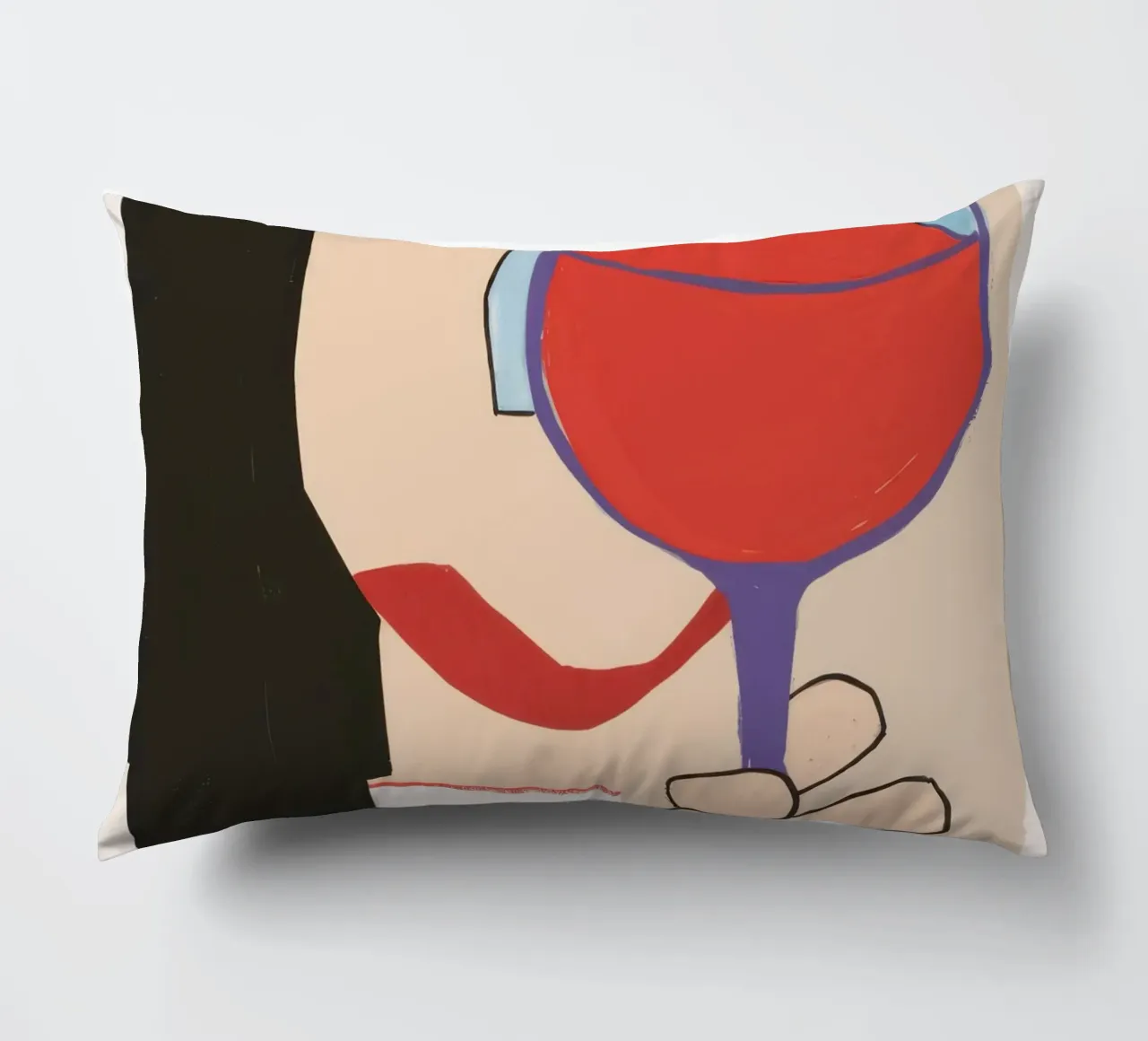 Lo sguardo del vino cuscino da Ink Pulse