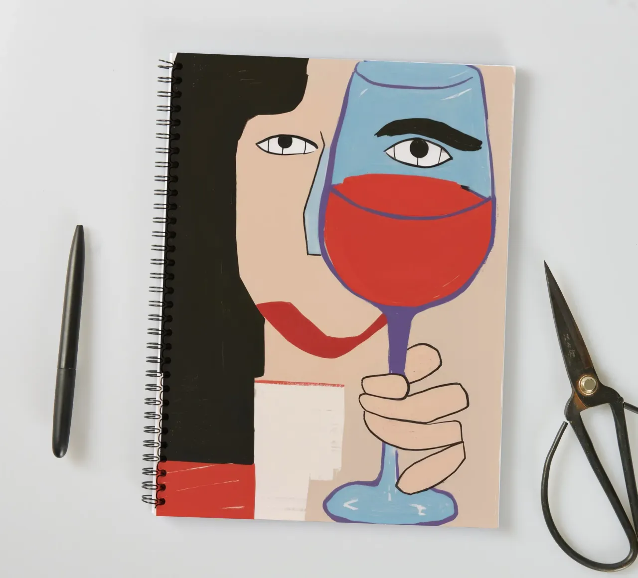 The Wine Gaze spiral notebook by Ink Pulse