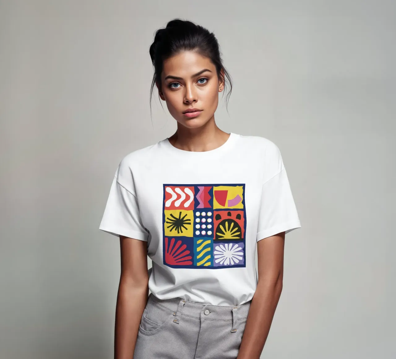Grafische Vorm Symfonie t-shirt van Mythy Brush