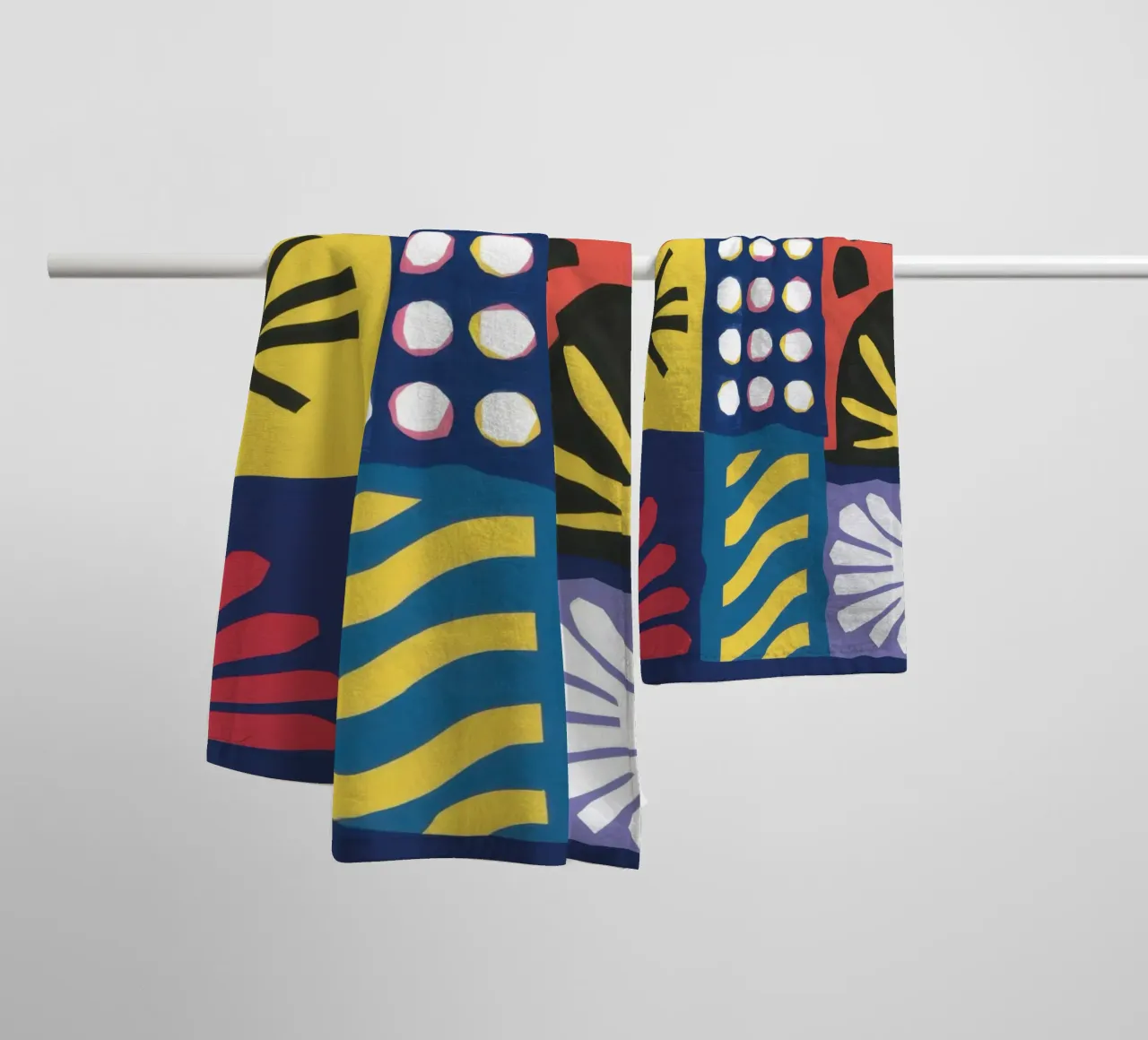 Grafische Vorm Symfonie badhanddoek van Mythy Brush