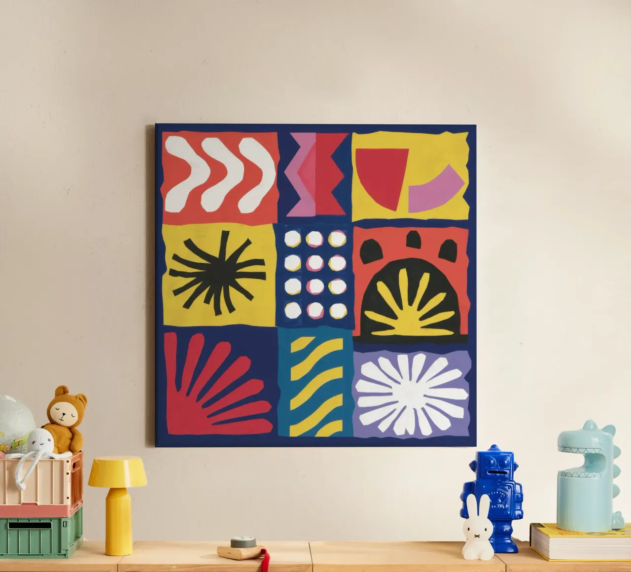 Grafische Vorm Symfonie canvas van Mythy Brush